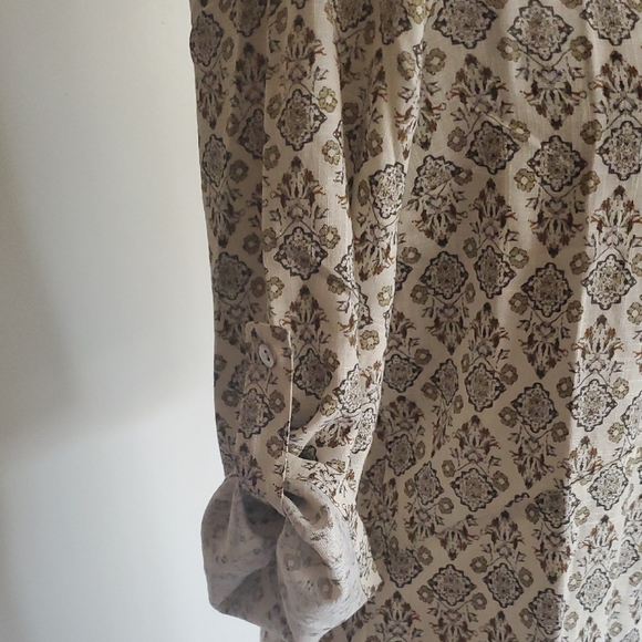 Cloth & Stone Cream Patterned Dress - Picture 4 of 10